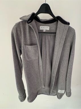ANIÁN Wool Jacket Grey Minimalist Shirt Jacket Sustainable Size S
